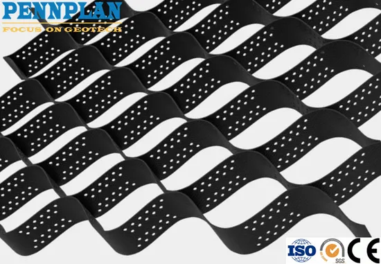 Textured with Holes HDPE PE High Cellular Confinement System Honeycomb Geocell for Road Foundation Slope Protection Parking Lot Driveway Retaining Wall