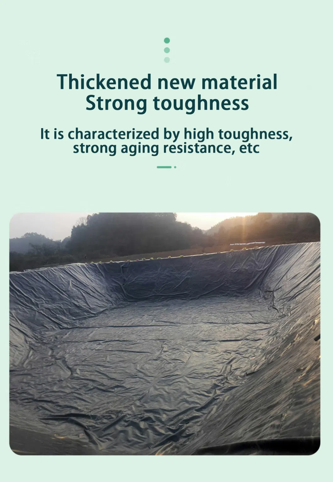 HDPE PVC 1mm Dam Pond Liner Landfill Biodigester Liners Geomembrane
