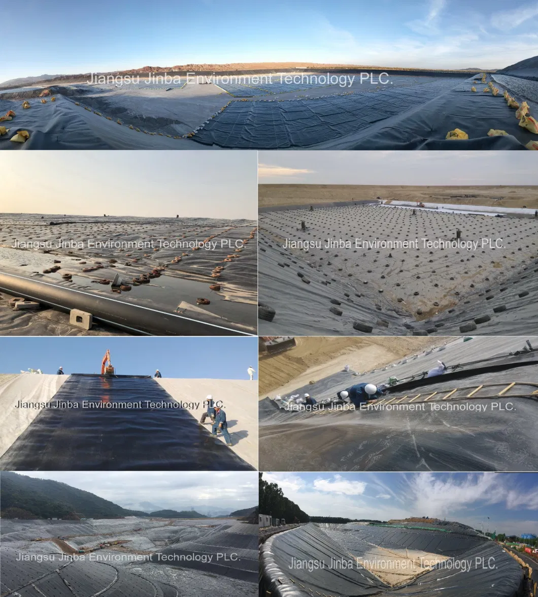 Thickness 0.5-3mm Impermeable Double-Sided Smooth/Texture HDPE Geomembrane for Environmental Protection
