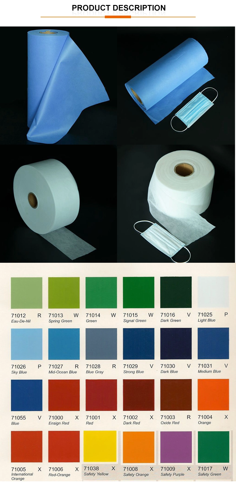 100% Polypropylene Spunbond Nonwoven Fabric 8-200GSM Material Supplier