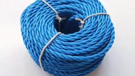 3/4/8/12 Strand Fishing Equipment Marine Plastic Cotton Polyester PP Nylon Thimble Mooring Polypropylene Price Macrame Ship Winch Polyethylene Tiger Rope 