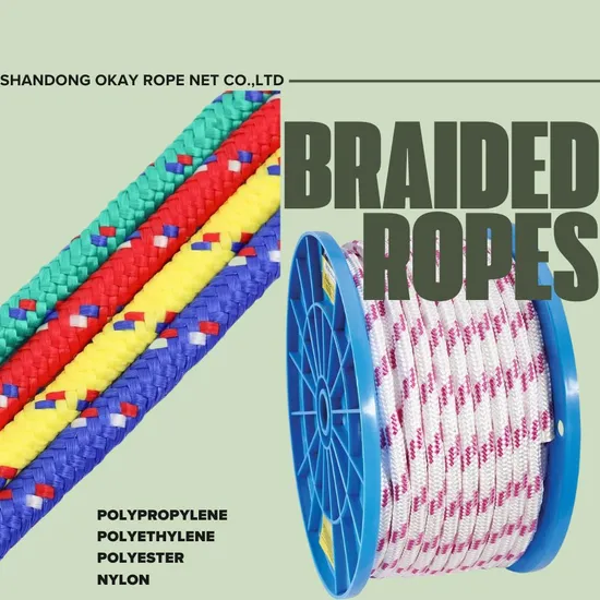 Aircraft Safety Polypropylene Polyethylene Polyester Nylon Braided Rope for Aviation Applications 