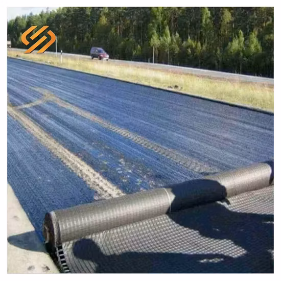 Polyester (PET) Geogrid Composite Nonwoven Bitumen Coated for Asphalt Overlayer Reinforcement